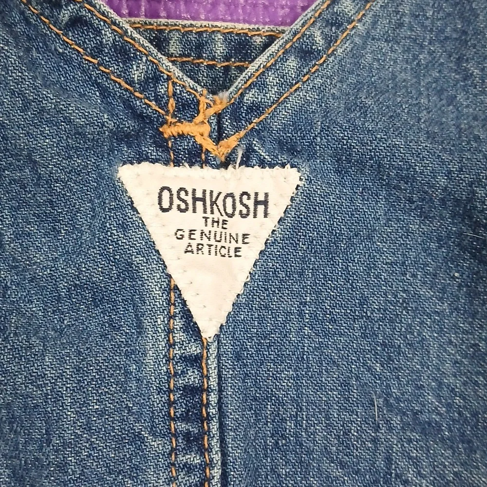OshKosh B'gosh Vintage Denim Overall Dress Size XL (12month